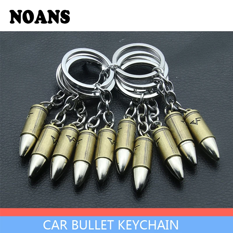 

NOANS Car Bullet Style Key Rings Metal Accessories For Ford focus 2 3 mk2 fiesta ranger Fiat 500 Punto BMW E46 E39 E90 E60 E36