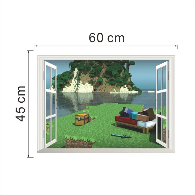 3d наклейки на стену с изображением леса единорога для детской комнаты, домашний декор, настенные наклейки для мальчиков - Цвет: MC004