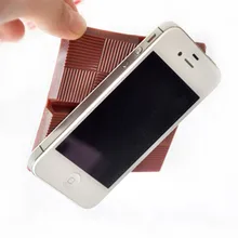 Автомобильный Противоскользящий коврик для мобильного телефона 91*91*6 мм, можно разрезать экологически чистый ПУ с шоколадным ароматом, Противоскользящий коврик