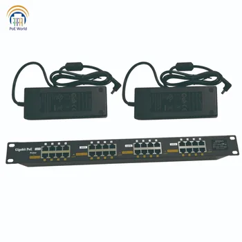 

16 Port Gigabit Passive PoE Injector with 180Watt 240Watt Power adapter for 48 Volts Polycom Cisco IP phones VOIP Telephones