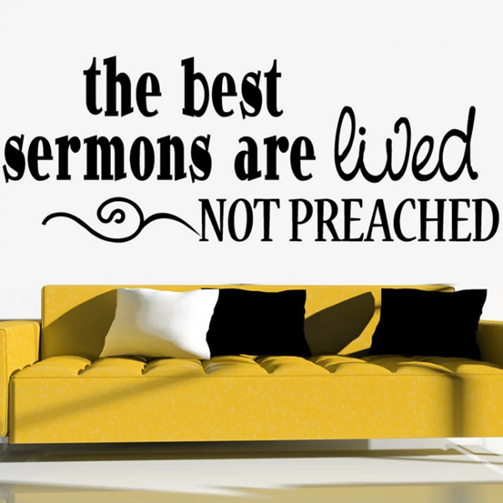 

Stickers The Best Sermons Religion Quote Vinyl Wall Decal Church Home Decor Living Room Wall Poster Room Decor House Decoration