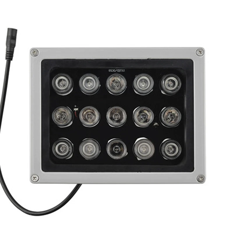 15 шт., инфракрасный CCTV светодиодный осветитель камера лампа ночного видения 850nm IP65 металлический наружный водонепроницаемый CCTV заполняющий светильник