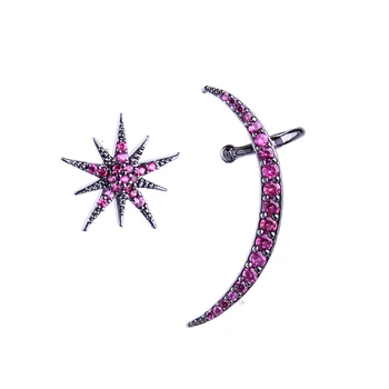 KISS ME Two-tone Moon Ear Clip Star Stud Earrings For Women Double Types Unique Zircon Ear Pin&Clip 2019 New Fashion Accessories
KISS ME Two-tone Moon Ear Clip Star Stud Earrings For Women Double Types Unique Zircon Ear Pin&Clip 2019 New Fashion Accessories