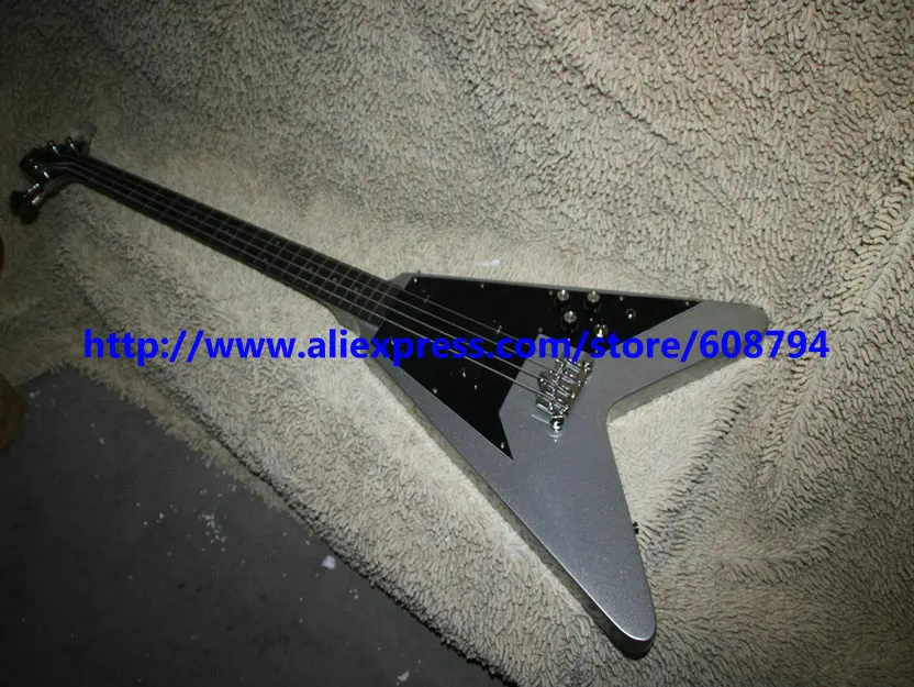 

New Arrival 4 string Flyingv Electric Bass High Quality bass guitars Wholesale free shipping