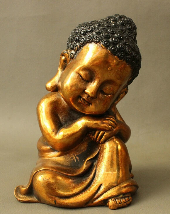 

bir 006993 7 Tibet Tibetan Buddhism Bronze Gilt Sleeping Shakyamuni Sakyamuni Buddha Statue