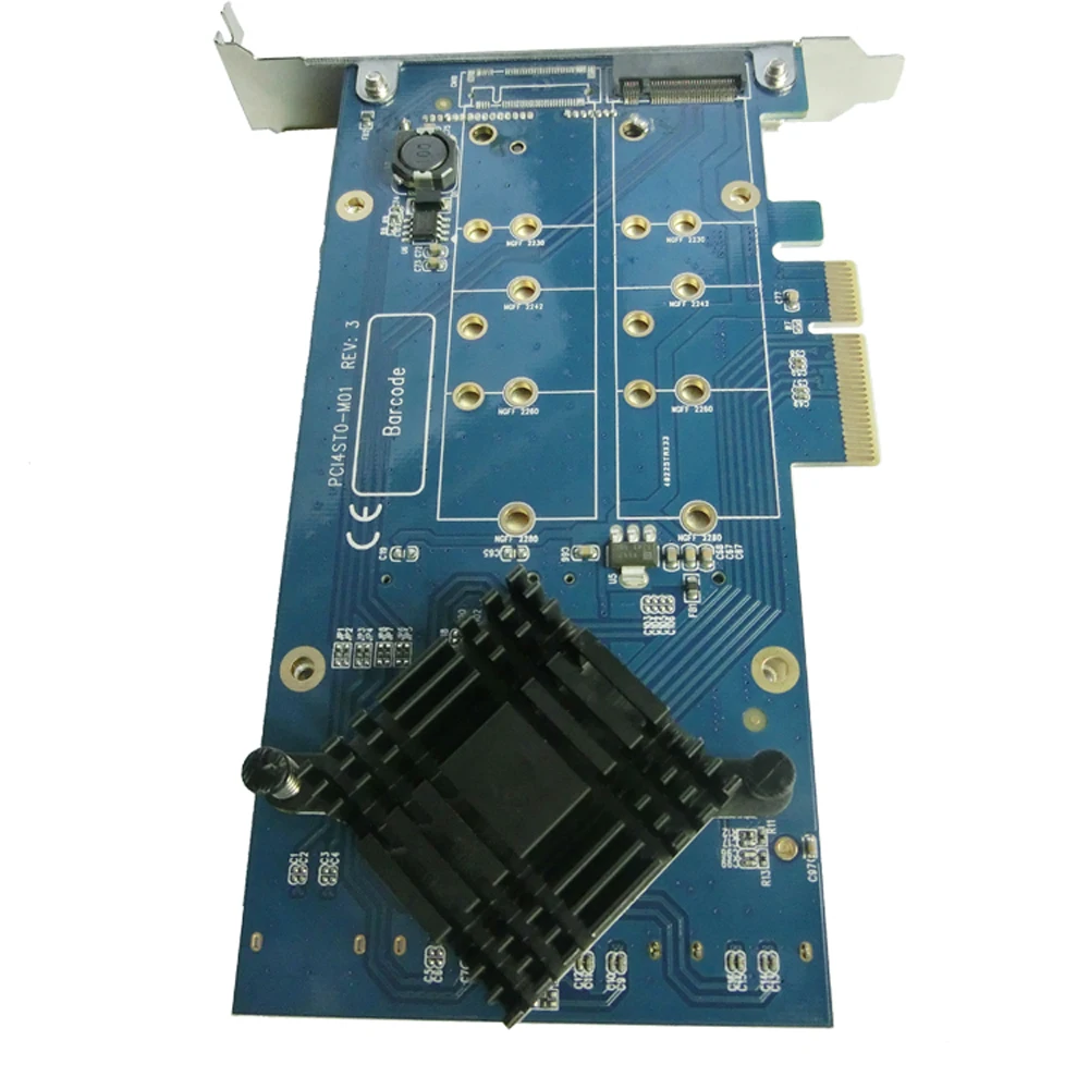 PCIe X4 до 2," SATA+ m.2+ 2 порта SATA3.0, SATA Riser Card PCIe to SATA 2,5" SSD адаптер PCIe to M.2 конвертер с функцией RAID