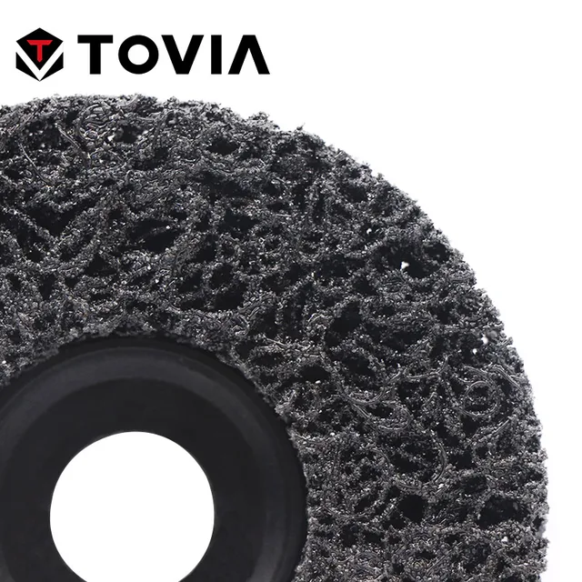 TOVIA-disco de molienda abrasivo de 115mm, disco con tira de polietileno, rueda amoladora, elimina la pintura de óxido del coche, disco de molienda de 125mm para amoladora angular 4