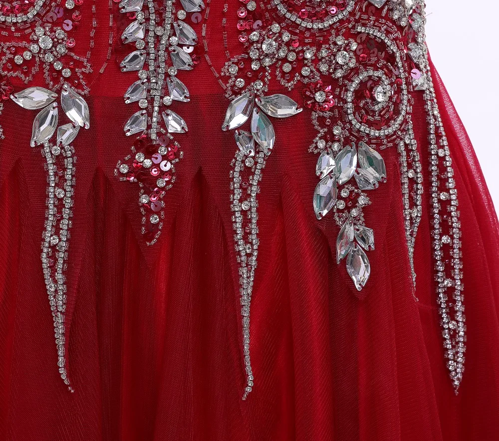 CloverBridal высококачественное акриловое платье с открытыми плечами кристаллами для