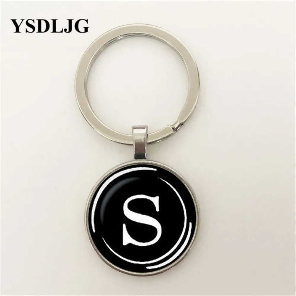 

Vintage Typewriter Key pendant Letter S Necklace Typewriter jewelry Initial N Glass Cabochon Keyring Gift for Women Pendant