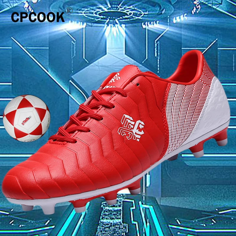 

2018 New Training Sport Football Shoes for Men Kids Soccer Shoes Sneakers Cheap Turf Trainers Leather Football Chuteira Futebol