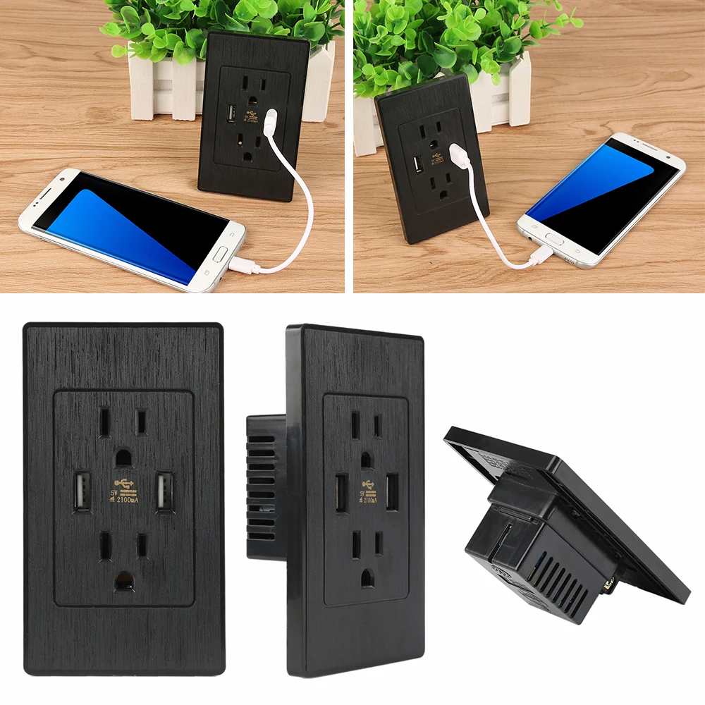 Choifoo высокое качество высокое Скорость USB розетки США Plug Dual USB Порты и разъёмы Зарядное устройство USB розетки к AC гнездо пластины панель