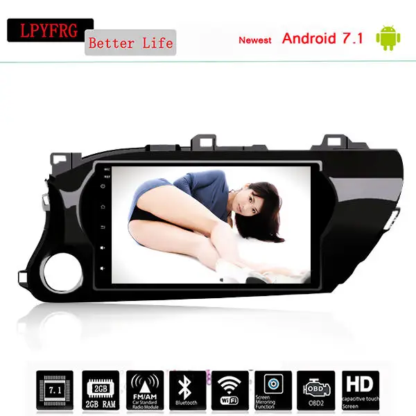 Android 10 0 Octa Core 1024*600 2 DIN головное устройство automotivo Gps плеер для toyota hilux 2015 2016 2017 2018 2019