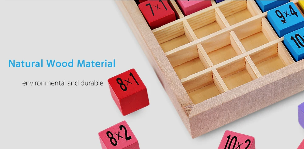 YOULEBI Multiplication Table Educational Toy 10 x 10 Figure Blocks