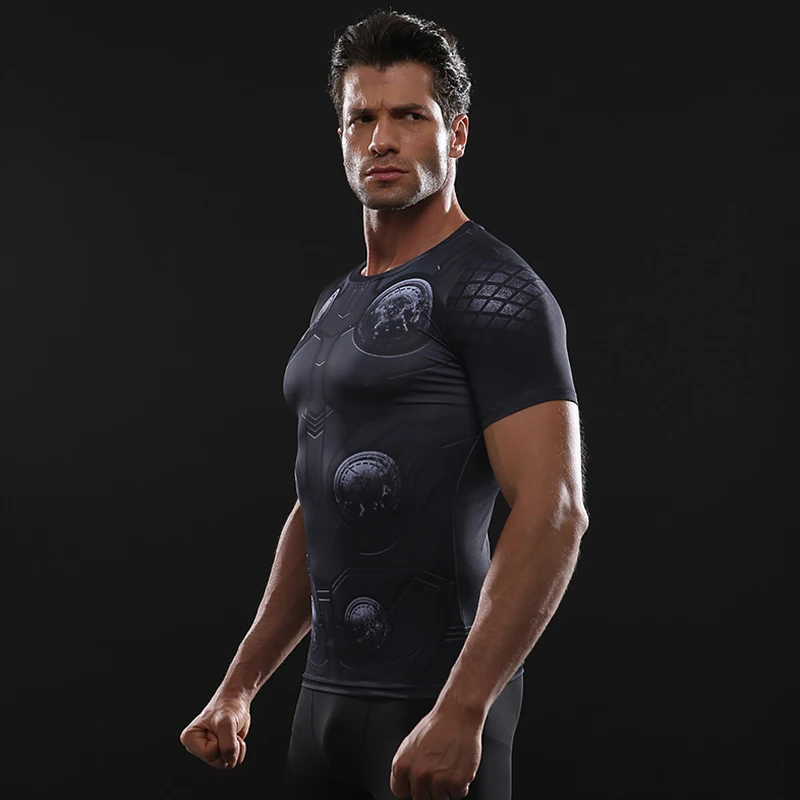 

Avengers 3 Newest THOR 3D Printed T shirts Men Compression Shirt 2018 New Comics Cosplay Costume Short Sleeve Tops For Male