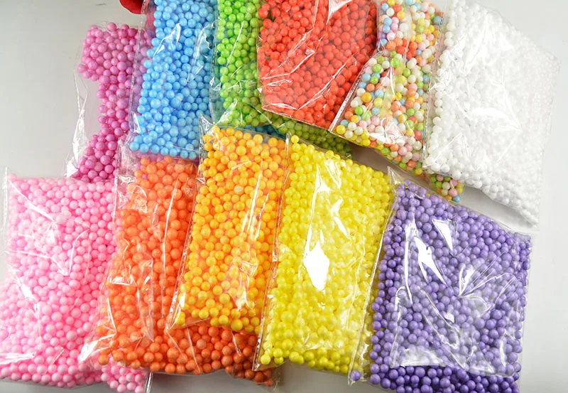 

7-9mm Polystyrene Styrofoam Plastic Foam Mini Beads Ball DIY Assorted Colors Decorate 10000pcs 5bags/lot