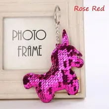 Lucu Mengkilap Unicorn Horn Gantungan Kunci Fashion Putri Duyung Payet Hewan Kuda Gantungan Kunci Gantungan Kunci untuk Wanita Tas Mobil Liontin Perhiasan(China)