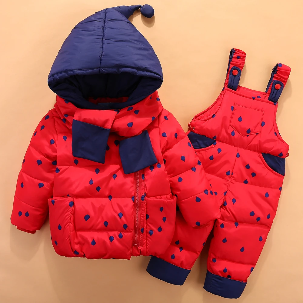 0-4 Years Baby Girls Boys Clothing Sets New Kids Winter Clothes 2pcs Skiing Suits Polka Dot Down Jacket+Jumpsuit Infant Snowsuit 0-4 Years Baby Girls Boys Clothing Sets New Kids Winter Clothes 2pcs Skiing Suits Polka Dot Down Jacket+Jumpsuit Infant Snowsuit