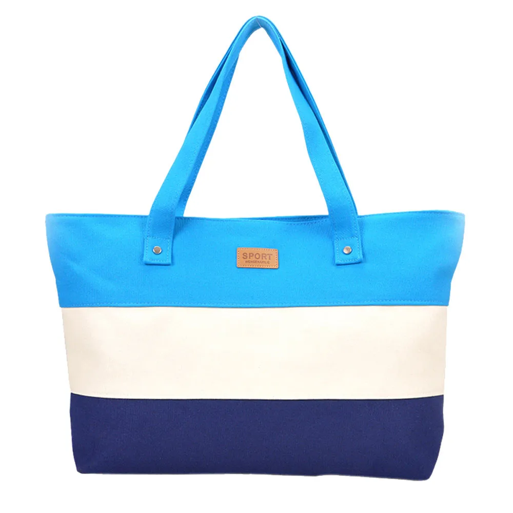 

Striped Canvas Totes For Women Handbags Shoulder Bags High Quality Large Capacity Pouch For Girl Casual Vintage Shoulder Bag#H10