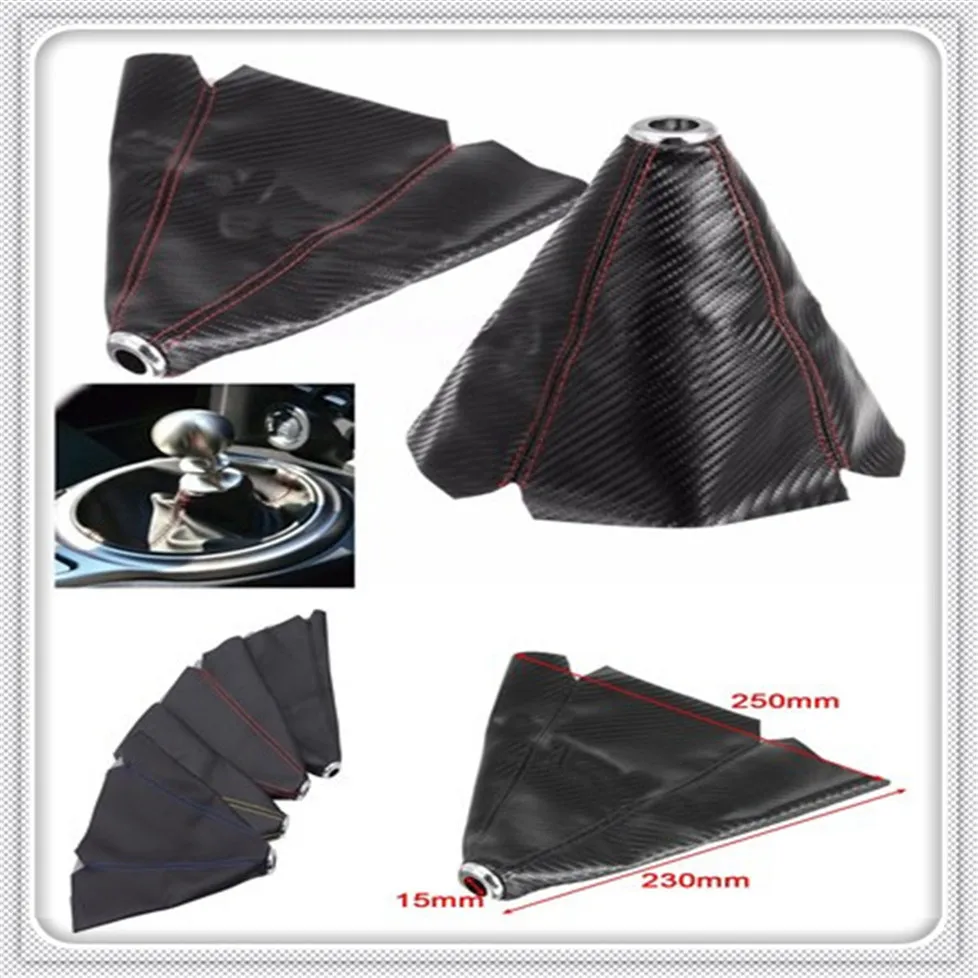 

Fiber Leather Gear Knob Automatic Shifter Boot Cover for Peugeot 206 307 406 407 207 208 308 508 2008 3008 4008