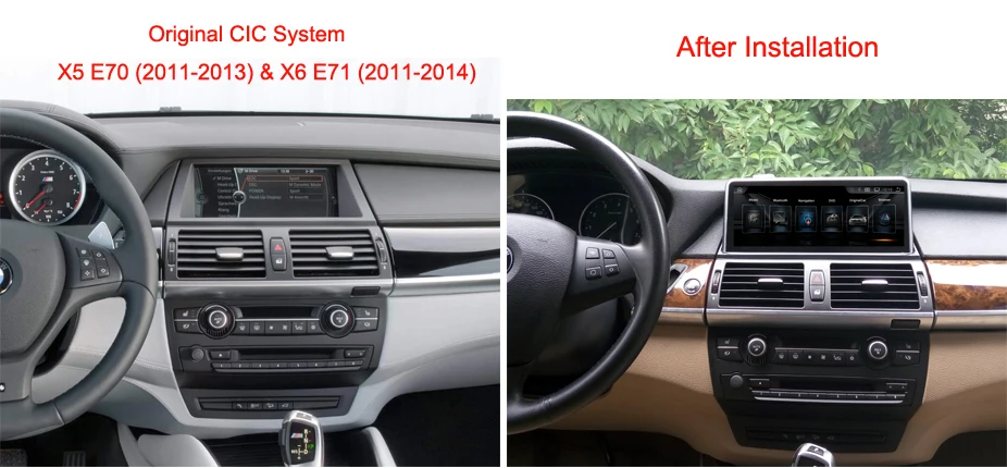 Top JSTMAX Android 7.1 System 10.25" Car GPS Navi Screen For BMW X5 E70 2007-2013 X6 E71 2007-2014 Radio BT 2+32G OBD Touch Screen 1