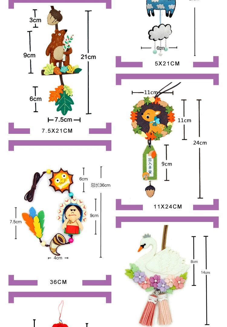 Needlwork Войлок diy пакет 14 видов стилей сумка кулон ручной пошив фестиваль венок украшения украшение дома рукоделие фетровая Ткань Ремесло