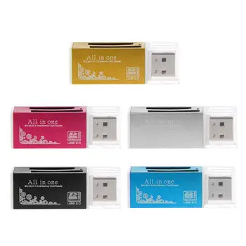 

Aluminium All-In-One USB 2.0 Multi Memory Card Reader For SD/SDHC MMC TF MS M2