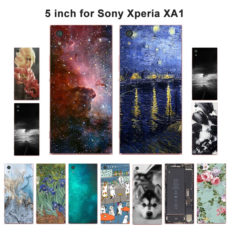 Мягкий чехол из ТПУ для sony Xperia XA1, чехол для телефона с пейзажем, чехол s для sony XA1 G3121 G3112 G3123 G3116, двойной чехол 5,0"