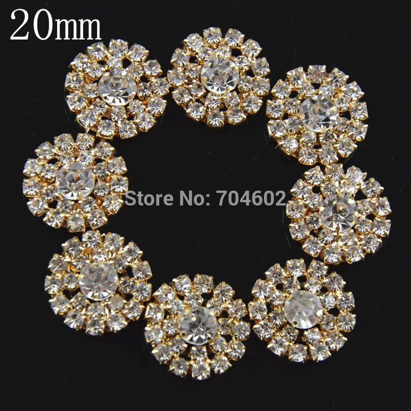

30pcs/lot Free Shipping 20mm Clear Acrylic Rhinestone Buttons Round Diamante Crystal Wedding Hair Dress Garment Accessory BT09