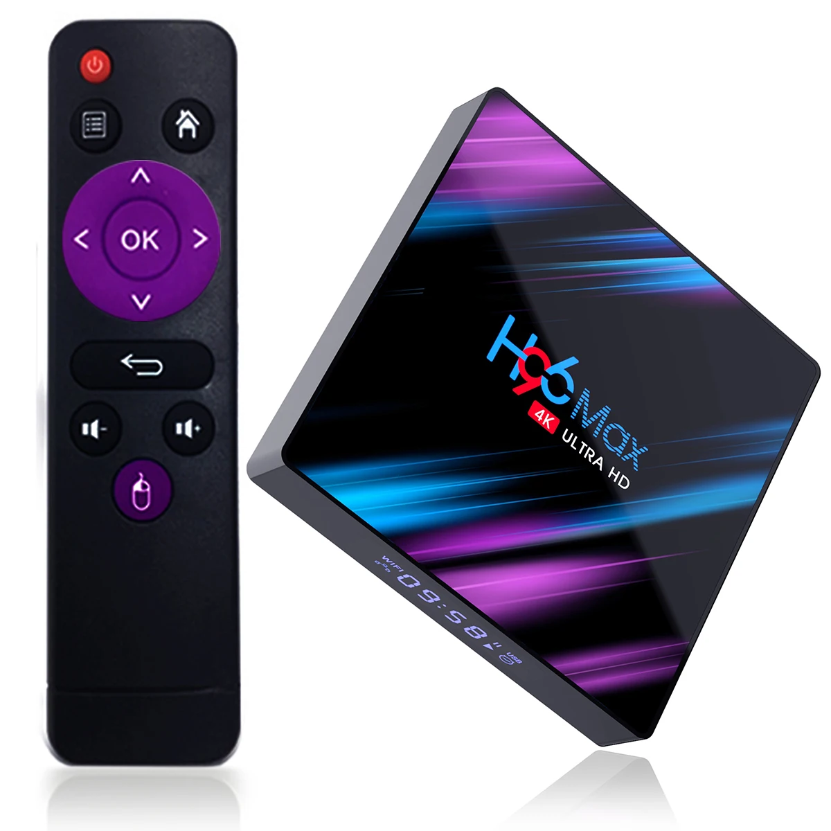 H96 Max-3318 Smart TV BoxAndroid 9.0 4GB Ram 32/64GB RK3318 4K 2.4G & 5G WiFi Quad-core 64-bit BT 4.0 Set Top Box
