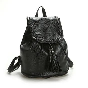 

032118 new hot wholesales female tassel backpack