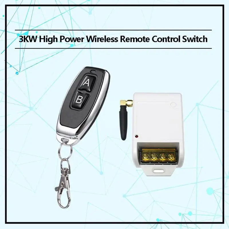 

DC12-48V 30A 1CH Wireless Smart Remote Control Switch Transmitter Module+Receiver for Water Pump Electrical Equipment Supplies
