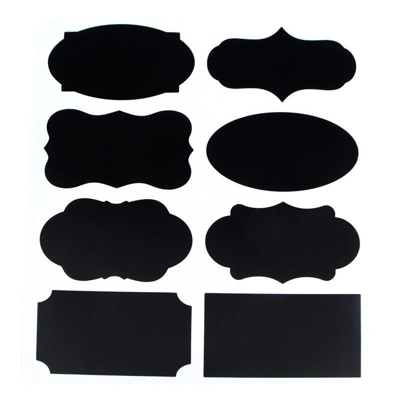 

8pcs Removable Adhesive Sticker Blackboard Chalk Craft Decal,Wedding Table Cards