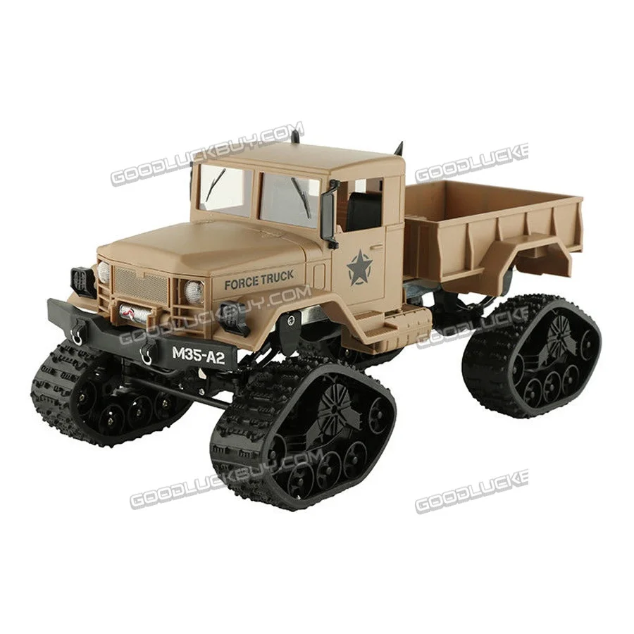 

FY001C RC Crawler Military Car Drive Off Road 4WD 2.4G 1:16 Track Truck +WIFI Camera
