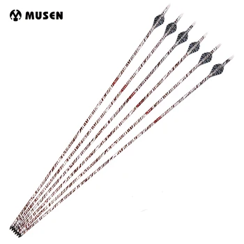 

32" Spine 400 Pure Carbon Arrow 6/12/24pcs Arrows ID 6.2mm with Replaceable Arrowhead for Compound Bow Hunting Shooting Archery