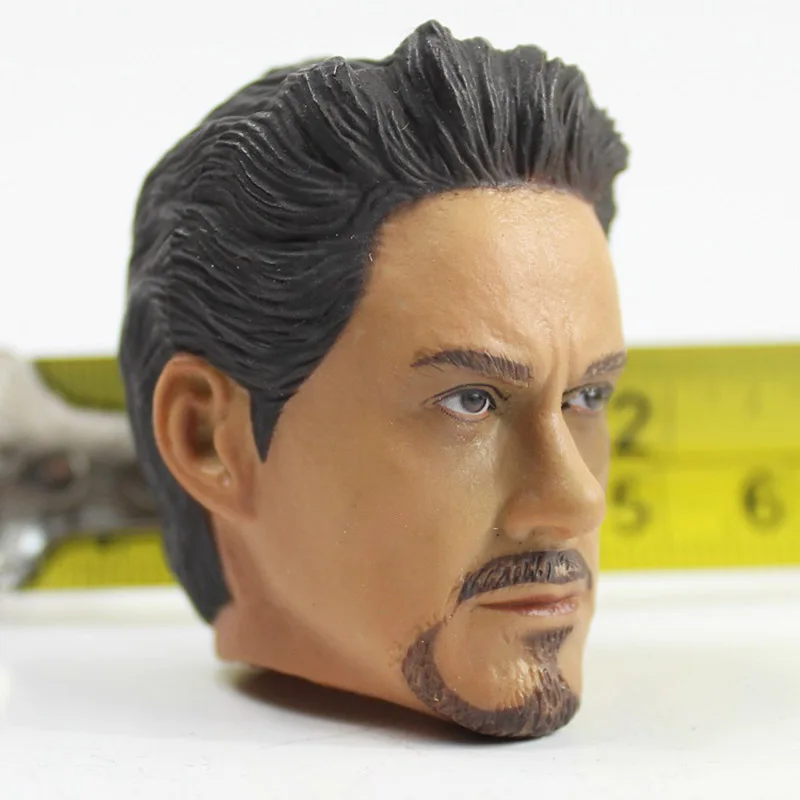 

1/6 Scale American Super Iron Men warrior Tony Head Carving Model Head Sculpt Male Version Headplay for 12" Action Figure Body