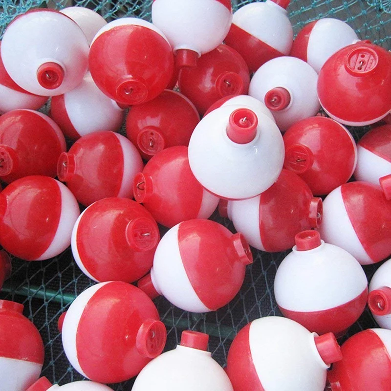 5 pcsLot Fishing Bobber Hard Plastic ABS Snap on Float Push Button Round Luya Floats Fish Tackle Accessories Size11.52 Inch (3)