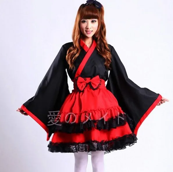 Gothic Lolita Maid Dress Cosplay Costume Japanese Halloween costumes for women(China (Mainland)