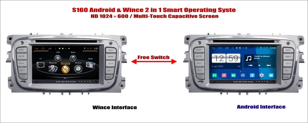 Discount Liiselee Car Android Multimedia For Ford For Focus For Mondeo Kuga Radio CD DVD Player GPS Navigation Audio Video S160 System 5