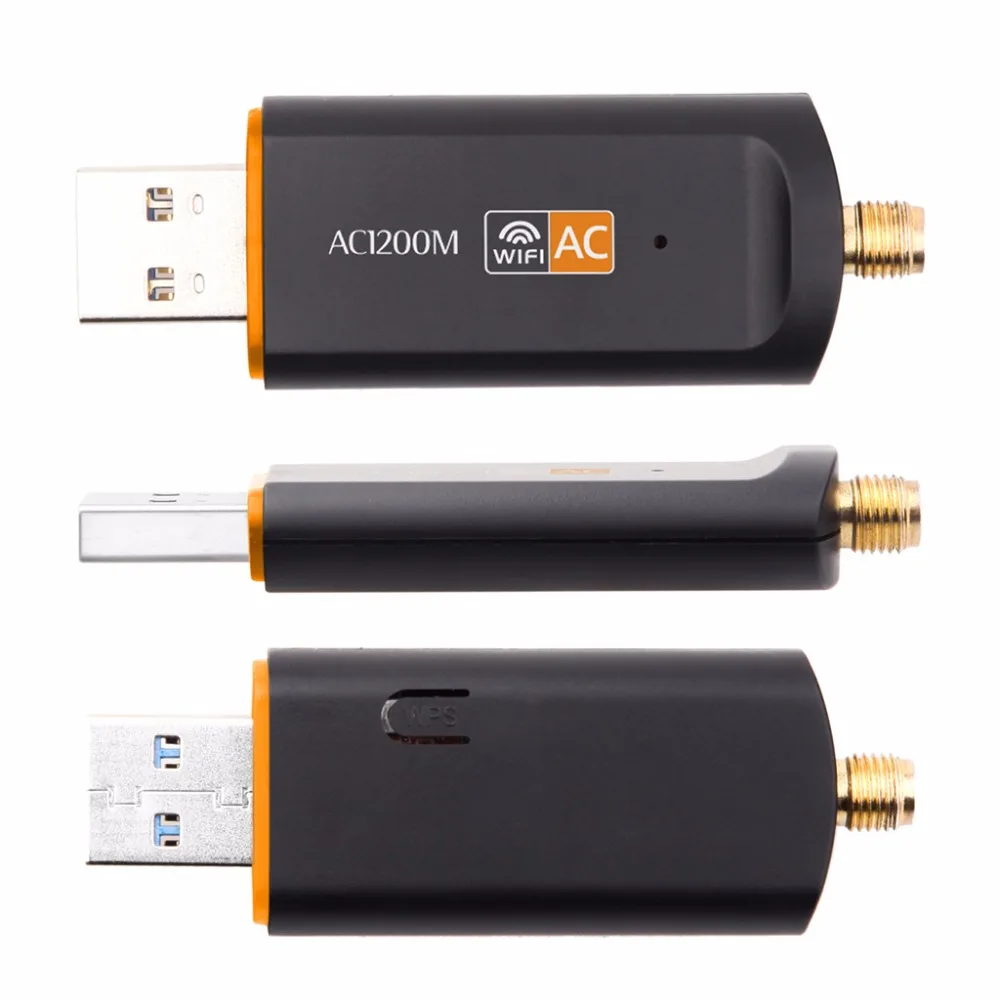 802.11ac 1200 Мбит Dual Band USB 3,0 Беспроводной адаптер с антенной для портативных ПК