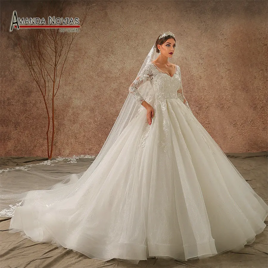 

Amanda Novias New Collection Long Sleeve Wedding Dress 2019 NS3447