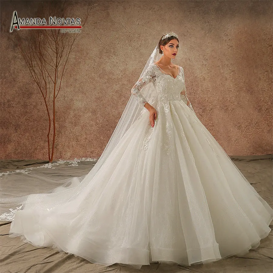 Aliexpress.com : Buy Amanda Novias New Collection Long Sleeve Wedding ...