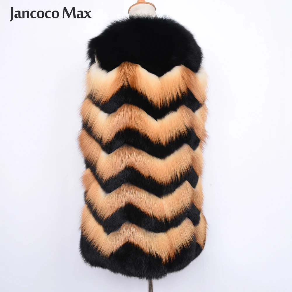 Mode Lady Hiver De Femmes Black Red Fourrure Mix Haute Naturelle Vêtements Nouvelles S7484 Fox Gilet Qualité Réel Renard 2019 D29WIYeEH
