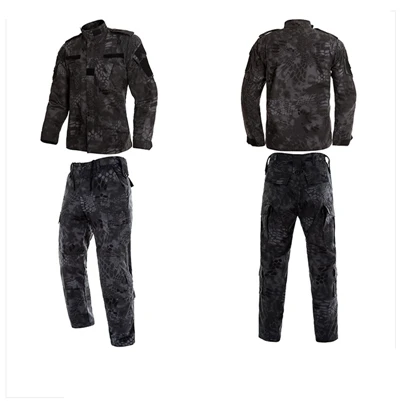 Kryptek typhon американская армейская Тактическая Военная Униформа рубашка+ брюки камуфляжная ACU FG Боевая форма США армейская мужская одежда костюм - Цвет: MKBK