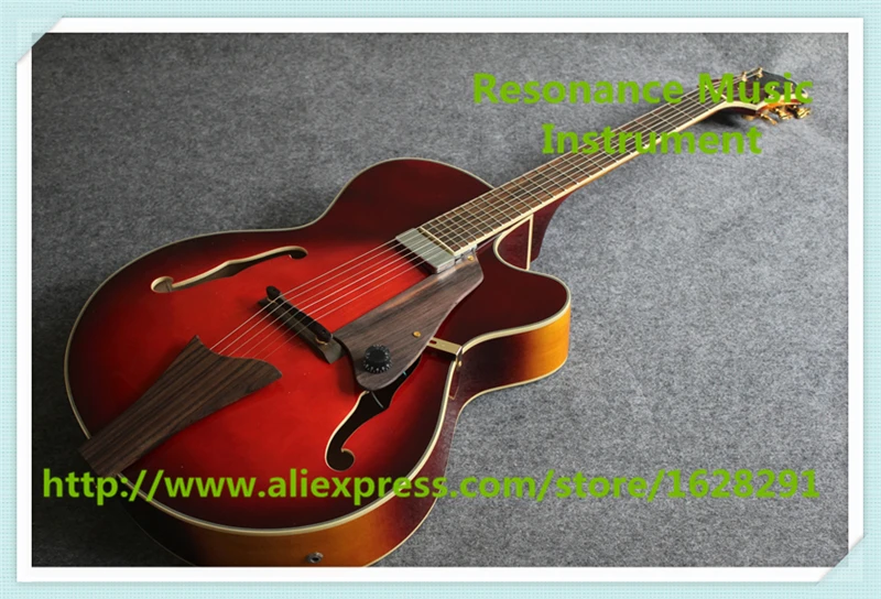 Chinese Custom Shop Hollow Maple Jazz Guitar Electric In Wine Red For Sale Chinese Custom Shop Hollow Maple Jazz Guitar Electric In Wine Red For Sale