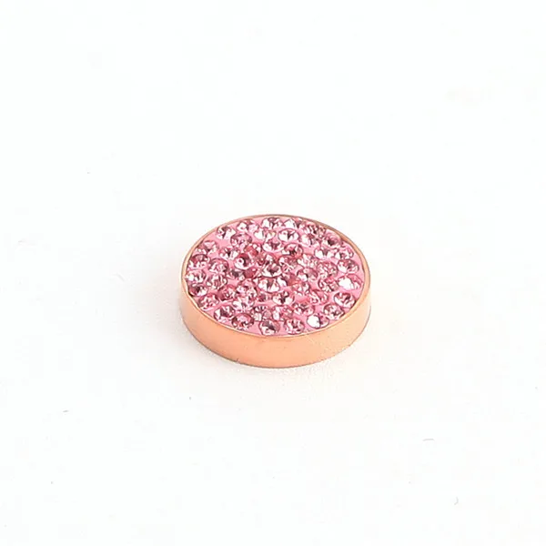 Somsoar ювелирные изделия 12 мм сменный Кристалл Магнитная монета для моей монеты Cambio кожаный браслет как подарок для женщин - Окраска металла: Pink