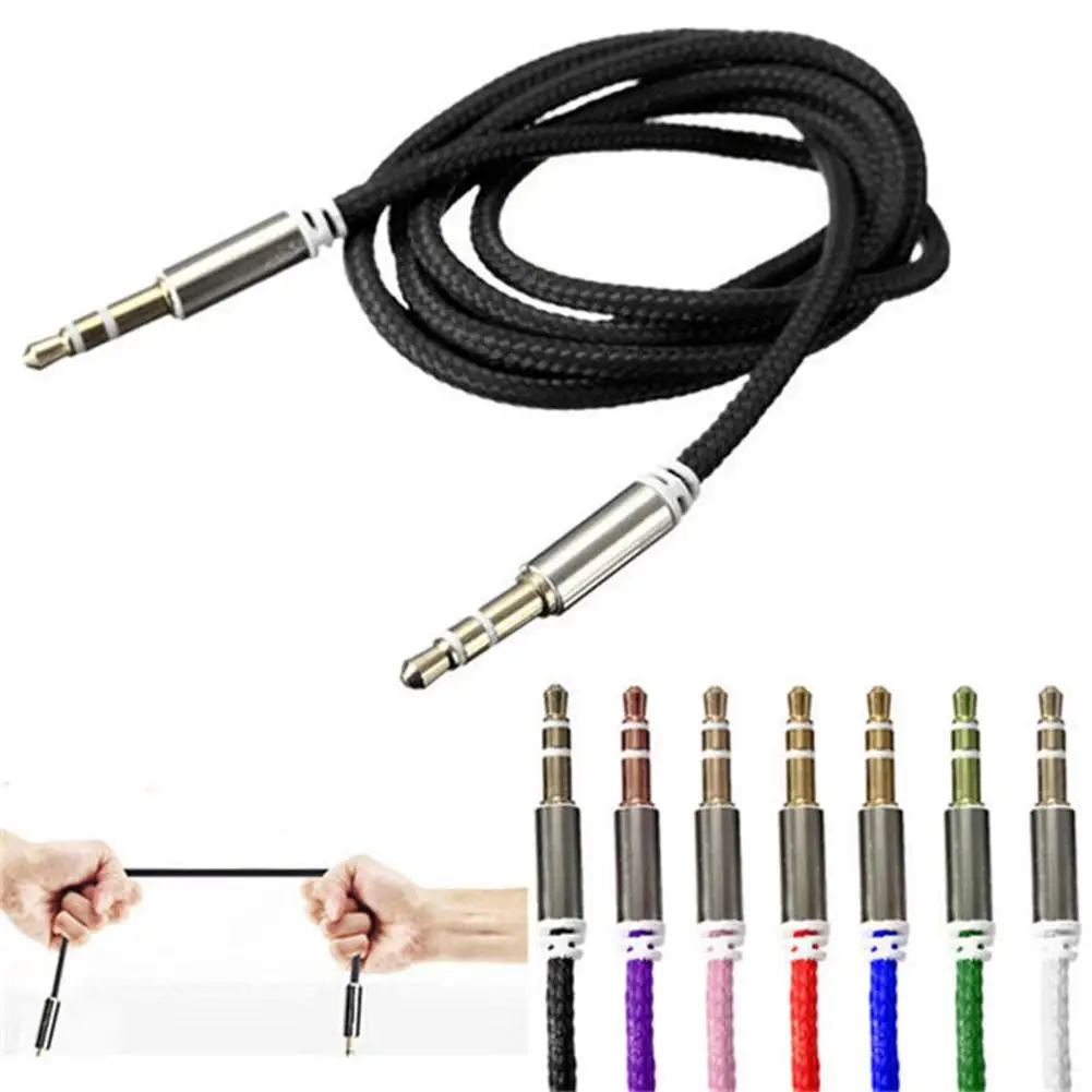 

New 1m 3.5mm Male to Male Car Aux Auxiliary Cord Stereo Audio Cable for Phone MP3