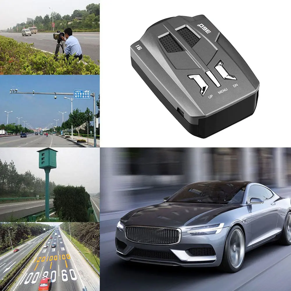 Hot 1 Pcs Car Speed Radar Detector Voice Alert Warning 16 Band 360 Degrees Safe for Driving JLD | Автомобили и мотоциклы