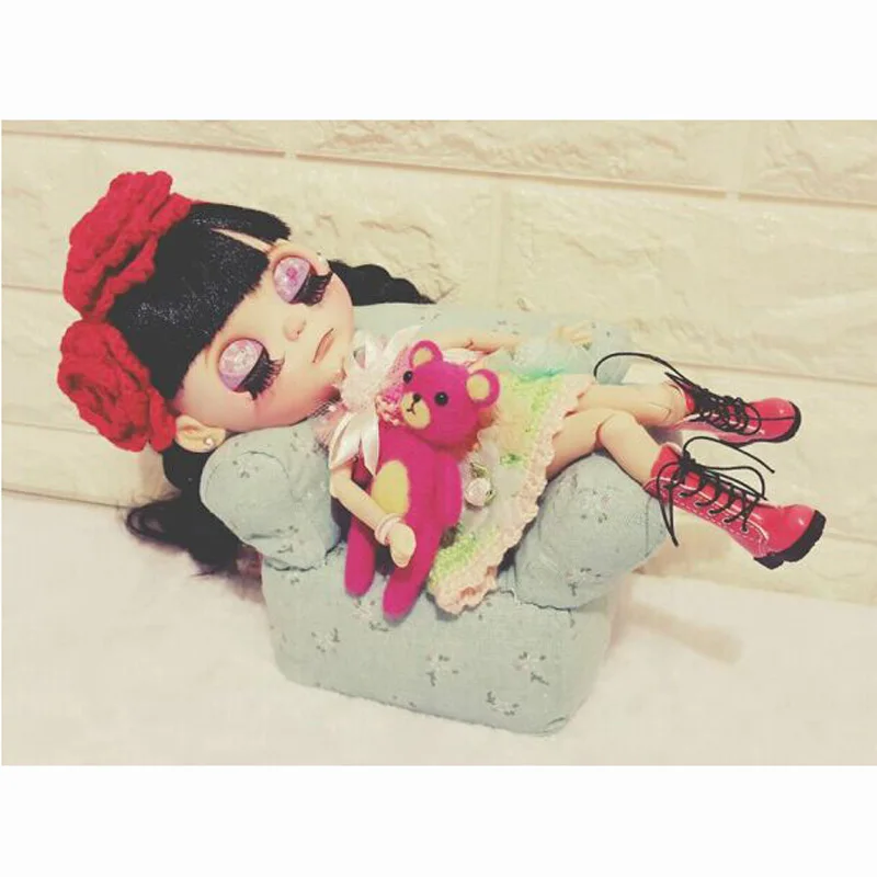 1 пара модные мартинсы до середины икры аксессуары для кукол Blyth Pullip Barbies Azone 1/6|doll