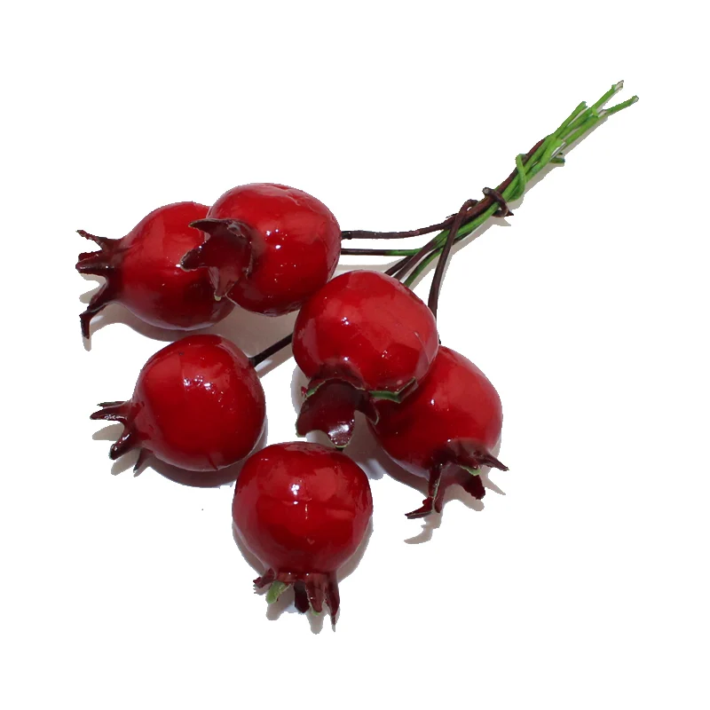 

CCINEE 72pcs 15mm Head Xmas Pearl Red Pomegranate Fruit For Christmas Flower Wreath And Garland