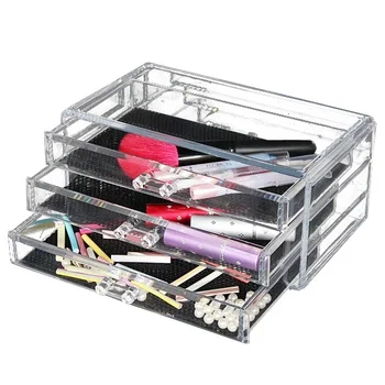 

NEW Acrylic Clear Cosmetic Make Up Case Lipstick Liner Brush Holder Organizer Drawer